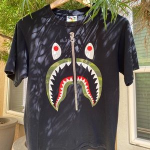 BAPE New York Gradation Camo Shark Silver Zip